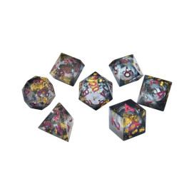 Комплект зарове GlassStaff - Liquid Core RPG Dice Set, Void Vessels (7 бр.)