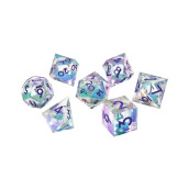  Комплект зарове GlassStaff - Liquid Core RPG Dice Set, Fantasia Fluid Electroplated (7 бр.)