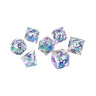 Комплект зарове GlassStaff - Liquid Core RPG Dice Set, Fantasia Fluid Electroplated (7 бр.)