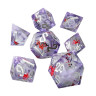 Комплект зарове GlassStaff - Liquid Core RPG Dice Set, Sakura Drift (7 бр.)