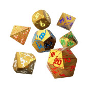 Комплект зарове GlassStaff - Metal RPG Dice Set, Chromatic Ruin (CritStones Anniversary Edition) (7 бр.) Комплект зарове GlassStaff - Metal RPG Dice Set, Chromatic Ruin (CritStones Anniversary Edition) (7 бр.)