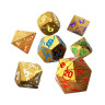 Комплект зарове GlassStaff - Metal RPG Dice Set, Chromatic Ruin (CritStones Anniversary Edition) (7 бр.)