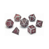 Комплект зарове GlassStaff - Metal RPG Dice Set, Fiery Fate (7 бр.)