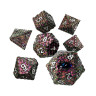 Комплект зарове GlassStaff - Metal RPG Dice Set, Ignivarax (7 бр.)