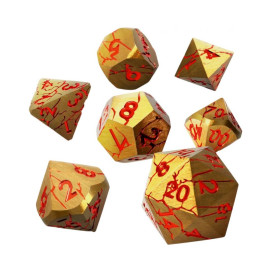 Комплект зарове GlassStaff - Metal RPG Dice Set, Rage Within (7 бр.)