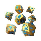  Комплект зарове GlassStaff - Metal RPG Dice Set, Sundered Spells (7 бр.)