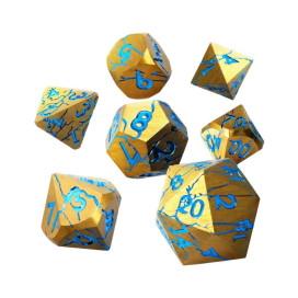  Комплект зарове GlassStaff - Metal RPG Dice Set, Sundered Spells (7 бр.)