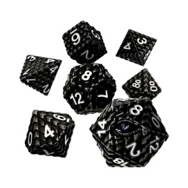  Комплект зарове GlassStaff - Metal RPG Dice Set, Voidraxius (7 бр.)
