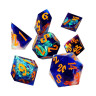 Комплект зарове GlassStaff - Sharp Edge Resin RPG Dice Set, Galactic Ember (7 бр.)