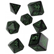  Комплект зарове Q-Workshop - Call of Cthulhu Dice Set: Black & Green (7 бр.)