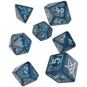  Комплект зарове Q-Workshop - Call of Cthulhu Dice Set: Abyssal & White (7 бр.)