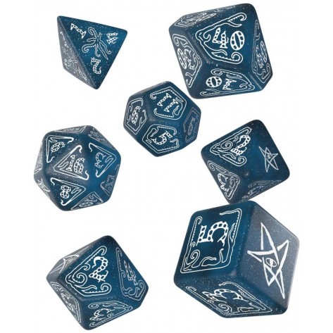 Комплект зарове Q-Workshop - Call of Cthulhu Dice Set: Abyssal & White (7 бр.)
