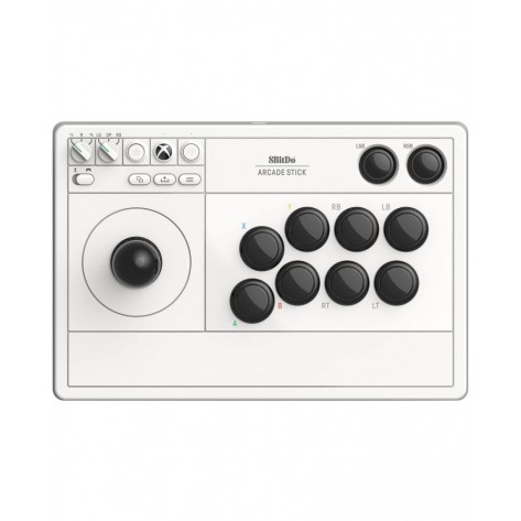 Конзола Контролер 8BitDo - Arcade Stick, за Xbox One/Series X/PC, бял