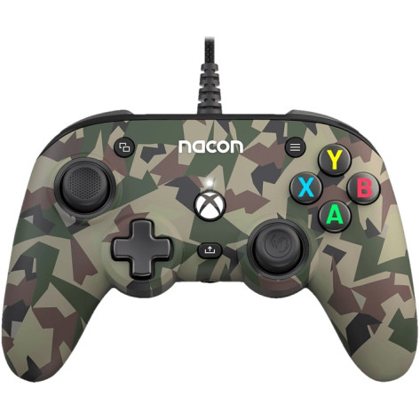 Контролер Nacon - Pro Compact, зелен камуфлаж (Xbox One/Series S/X)