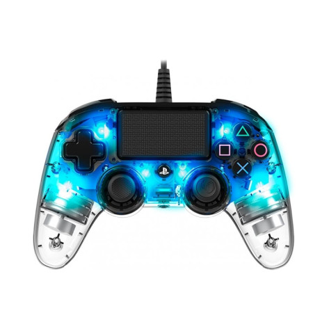 Контролер Nacon за PS4 - Wired Illuminated, crystal blue
