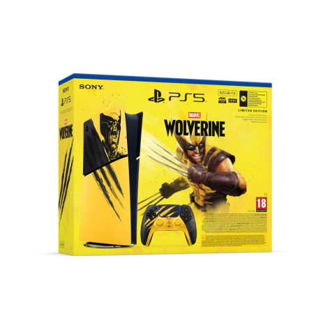 Конзола Конзола PlayStation 5 (Slim) - Digital Edition - Marvel’s Wolverine Battle Yellow Limited Edition Bundle