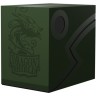  Кутия за карти Dragon Shield Double Shell - Forest Green/Black (150 бр.)