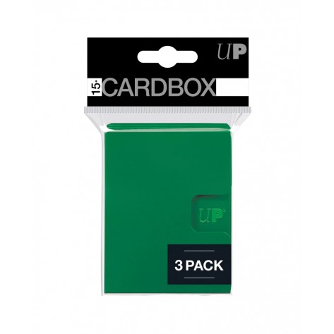 Кутия за карти Ultra Pro - Card Box 3-pack, Green (15+ бр.)