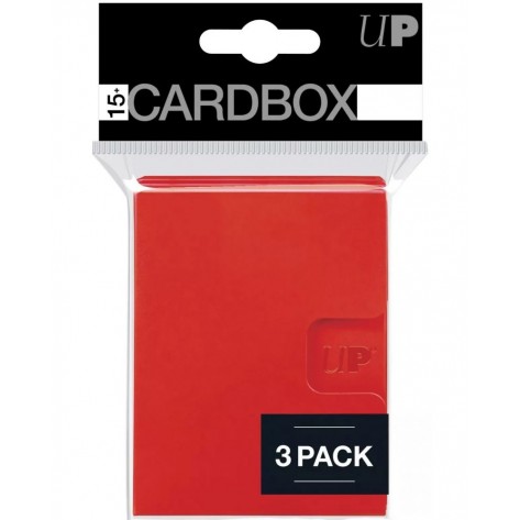 Кутия за карти Ultra Pro - Card Box 3-pack, Red (15+ бр.)