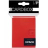 Кутия за карти Ultra Pro - Card Box 3-pack, Red (15+ бр.)