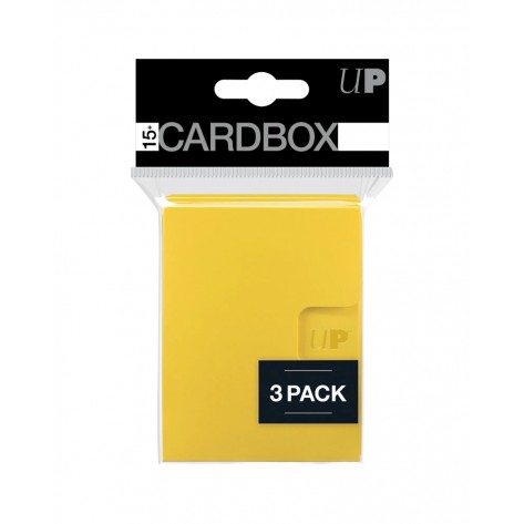 Кутия за карти Ultra Pro - Card Box 3-pack, Yellow (15+ бр.)