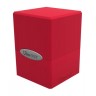 Кутия за карти Ultra Pro Satin Cube - Apple Red (100+ бр.)