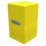 Кутия за карти Ultra Pro Satin Tower - Bright Yellow (100+ бр.)