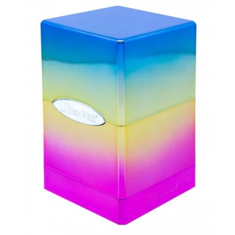  Кутия за карти Ultra Pro Satin Tower - Hi-Gloss Rainbow (100+ бр.)