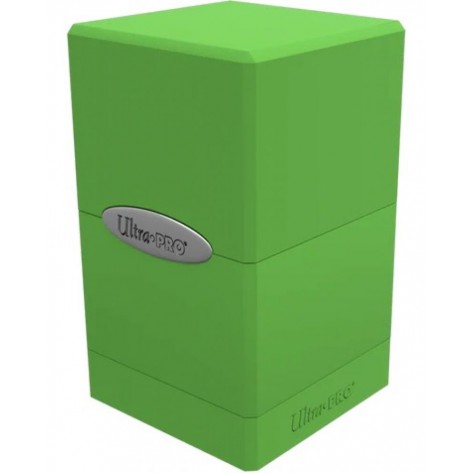 Кутия за карти Ultra Pro Satin Tower - Lime Green (100+ бр.)