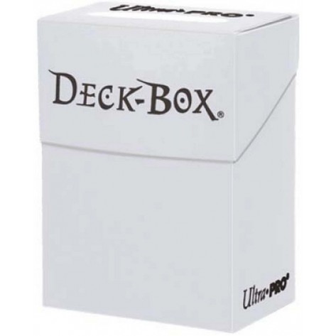 Кутия за карти Ultra Pro - Solid Color Deck Box, White (80+ бр.)