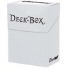 Кутия за карти Ultra Pro - Solid Color Deck Box, White (80+ бр.)