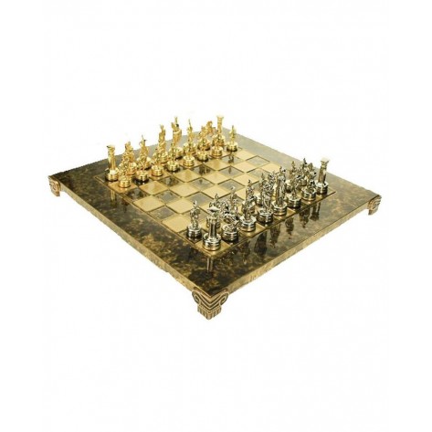 Луксозен шах Manopoulos - Махагон, с кафяви кантове