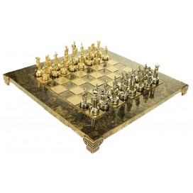  Луксозен шах Manopoulos - Махагон, с кафяви кантове