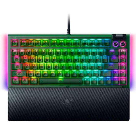 Механична клавиатура Razer - BlackWidow V4 75, Orange, RGB, Phantom Green