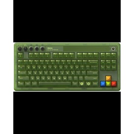 Механична клавиатура 8BitDo - Retro 87 Xbox Edition, безжична, Clicky, RGB, зелена