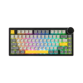 Механична клавиатура Ajazz - AK820 V2, Arctic Isle Magnetic, RGB, сива/жълта/черна