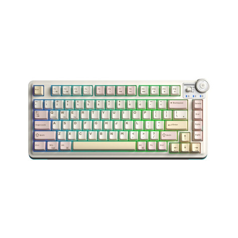 Механична клавиатура Aula - AU75, безжична, Bloomfield Linear суич, RGB, бежова