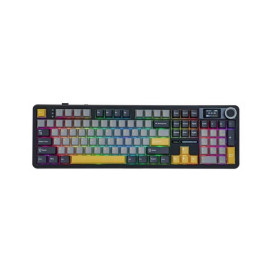 Механична клавиатура Aula - F108 PRO, безжична, Volcanic Switch, RGB, черно/сиво/жълта Механична клавиатура Aula - F108 PRO, безжична, Volcanic Switch, RGB, черно/сиво/жълта