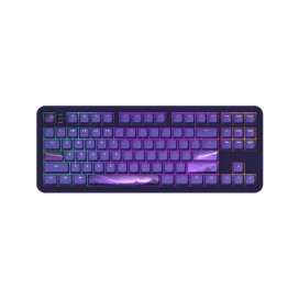 Механична клавиатура Dark Project - ALU87B Celestial, G3MS Voidstone, RGB, лилава