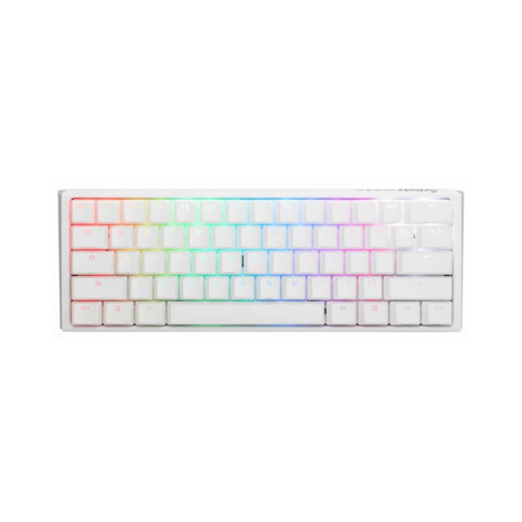 Mеханична клавиатура Ducky - One 3 Pure White Mini, Silent Red, RGB, бяла