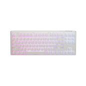 Mеханична клавиатура Ducky - One 3 Pure White TKL, Clear, RGB, бяла