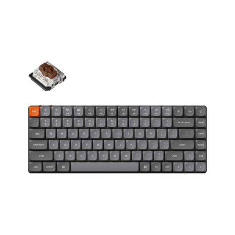 Механична клавиатура Keychron - K3 MAX, безжична, Gateron Brown, RGB, черна