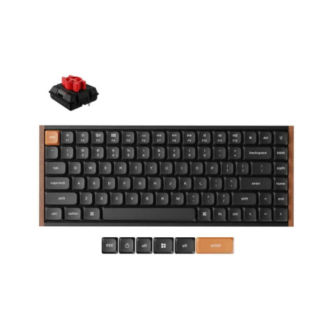 Механична клавиатура Keychron - K3 Max SE, безжична, Milk POM Red, RGB, черна