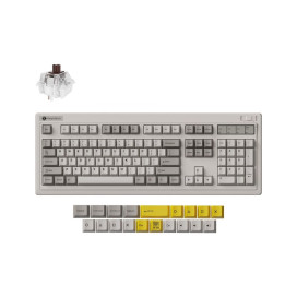 Механична клавиатура Keychron - R6 QMK, безжична, Super Red, RGB, Retro Механична клавиатура Keychron - R6 QMK, безжична, Super Red, RGB, Retro