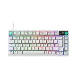 Механична клавиатура Logitech - G316 X 75, Tactile/Linear, RGB, бяла