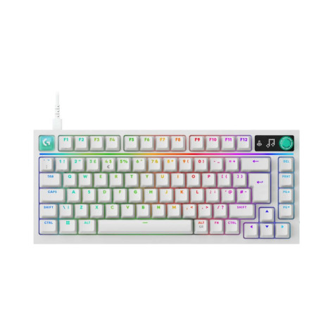 Механична клавиатура Logitech - G316 X 75, Tactile/Linear, RGB, бяла