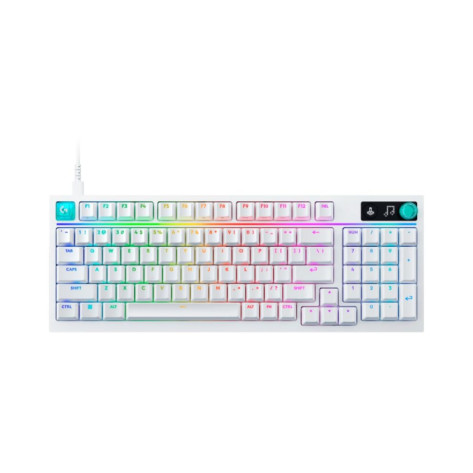 Механична клавиатура Logitech - G316 X 98, Tactile, RGB, бяла