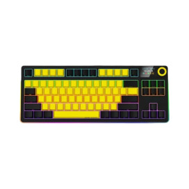 Механична клавиатура Lorgar - KBP70TKLW, безжична, Linear, RGB, черна/жълта