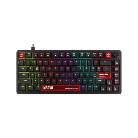 Механична клавиатура Marvo - Arma 98 KG936, TNT Peach Linear, 75%, RGB, черна