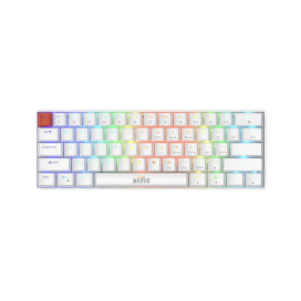 Механична клавиатура Marvo – Saber 61, ZDZ Red, RGB, бяла